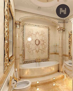 طراحی سرویس بهداشتی و حمام به سبک کلاسیک