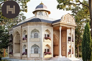 طراحی نمای سنتی و اصیل ایرانی