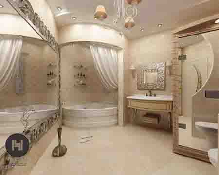 طراحی داخلی حمام مستر و انواع متریال قابل استفاده در آن