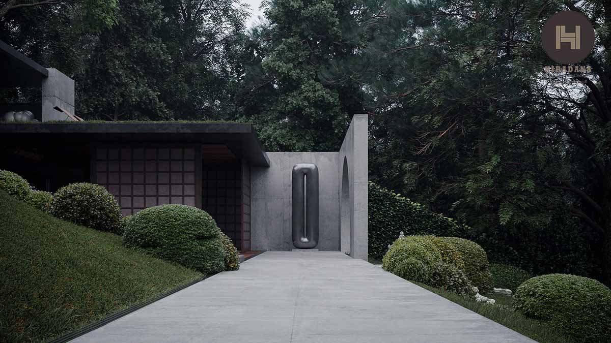 طراحی باغ ویلا ژاپنی
