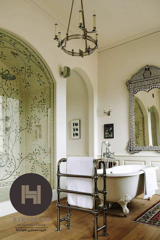 طراحی سرویس بهداشتی و حمام به سبک کلاسیک